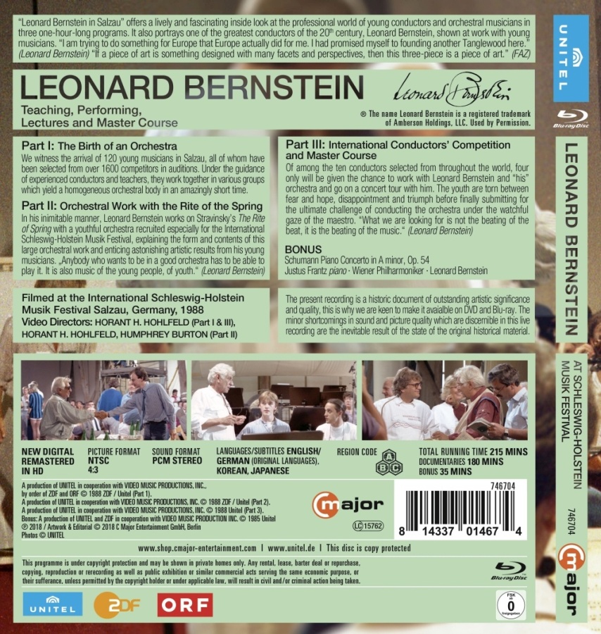 Leonard Bernstein at Schleswig-Holstein Musik Festival- Teaching, Performing, Lectures and Master Course - slide-1