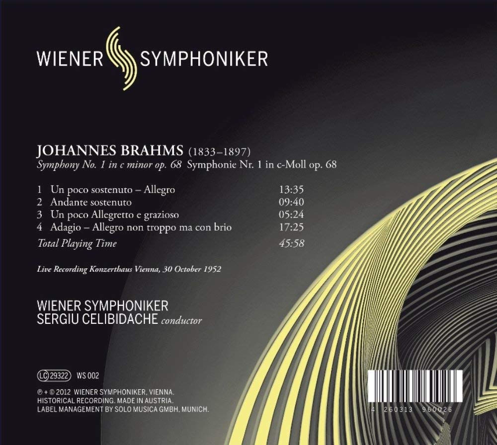 Brahms: Symphony No. 1, nagr. Kozerthaus Wiedeń 1952 - slide-1