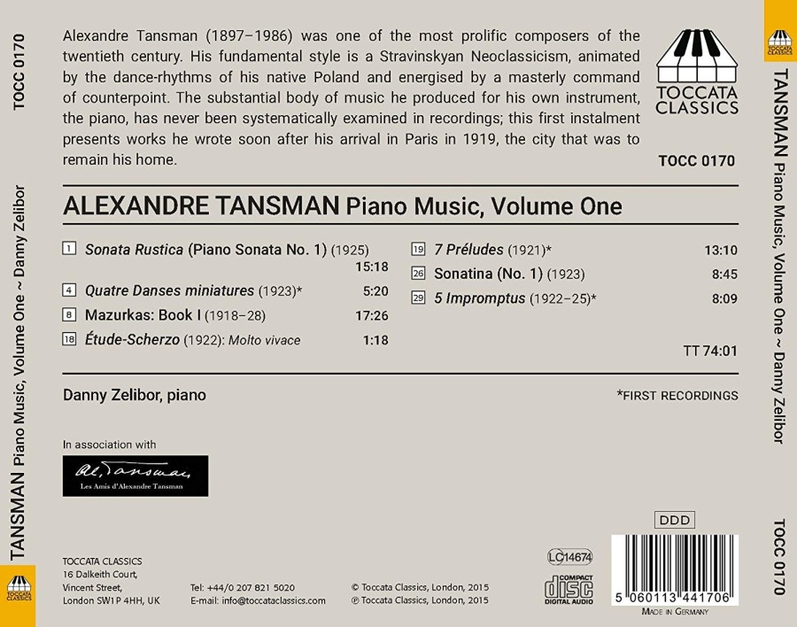 Tansman: Piano Music Vol. 1 - slide-1