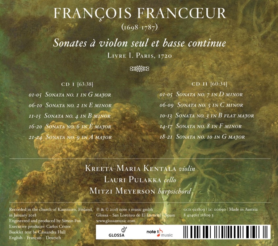Francoeur: Sonates a violon seul et basse continue - slide-1