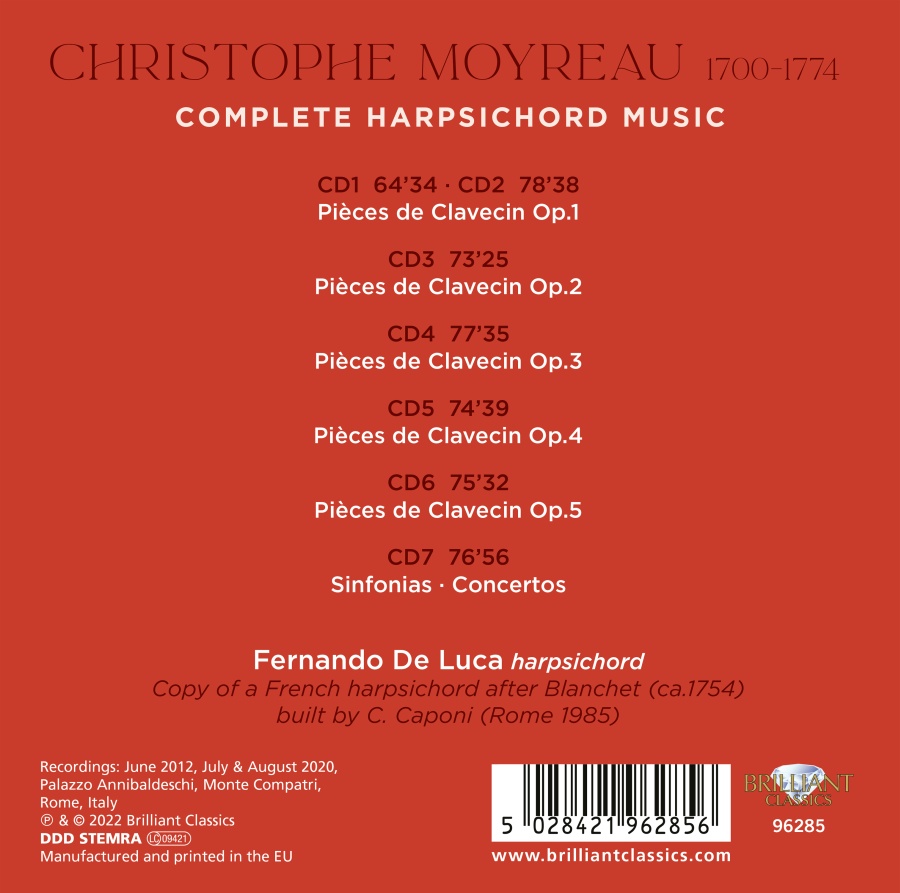 Moyreau: Complete Harpsichord Music - slide-1