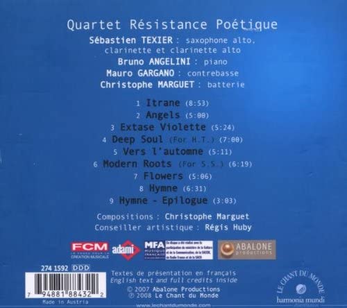 Christophe Marguet, Quartet Résistance Poétique ‎– "itrane" - slide-1