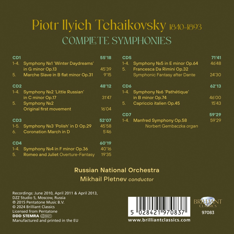 Tchaikovsky: Complete Symphonies (DeLuxe Edition) - slide-1