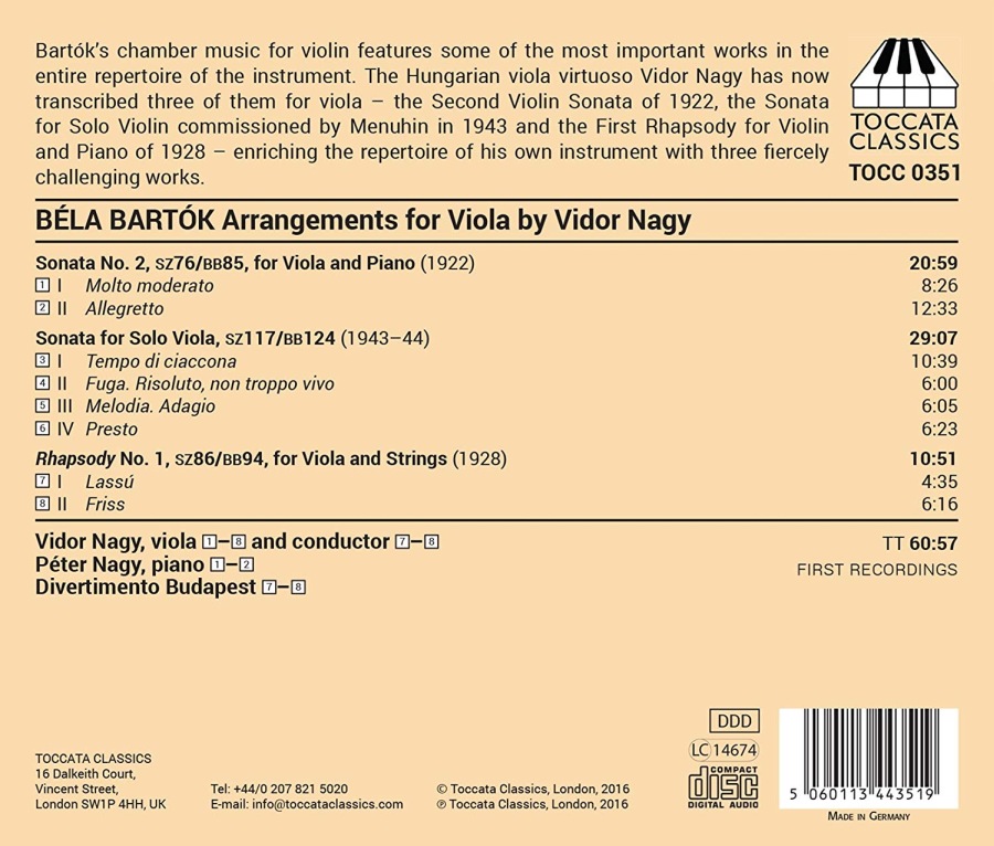 Bartok by Arrangements - Music for Viola - slide-1