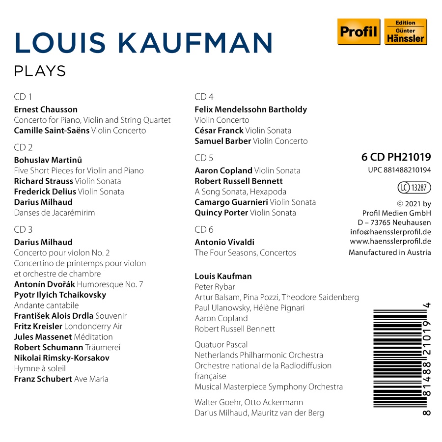 Louis Kaufman Plays - slide-1