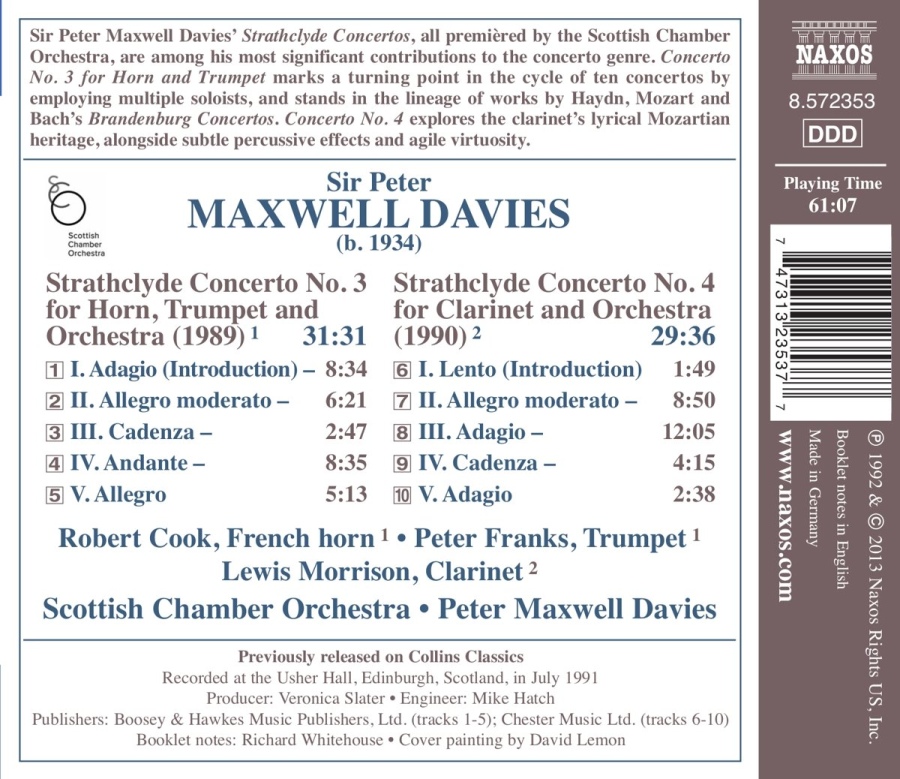 Maxwell Davies: Strathclyde Concertos Nos. 3 & 4 - slide-1