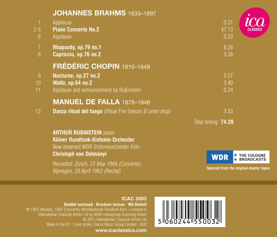 Brahms: Piano Concerto No. 2, Chopin, De Falla, nagr. Nijmegen, Holland, 1963 - slide-1