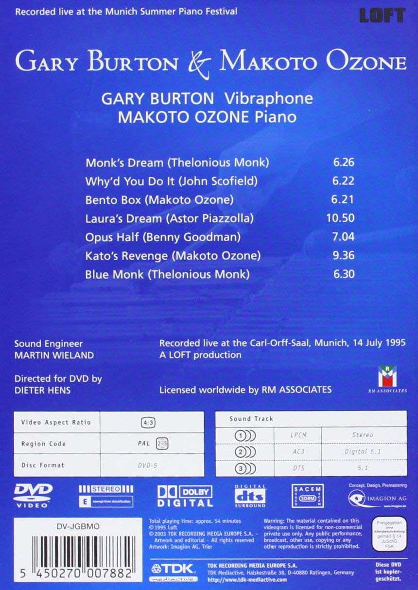 BURTON / OZONE: Gary Burton & Makoto Ozone - Live - slide-1
