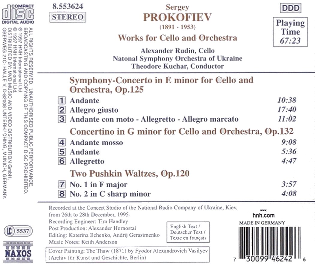 PROKOFIEV: Music for Cello & Orchestra - slide-1