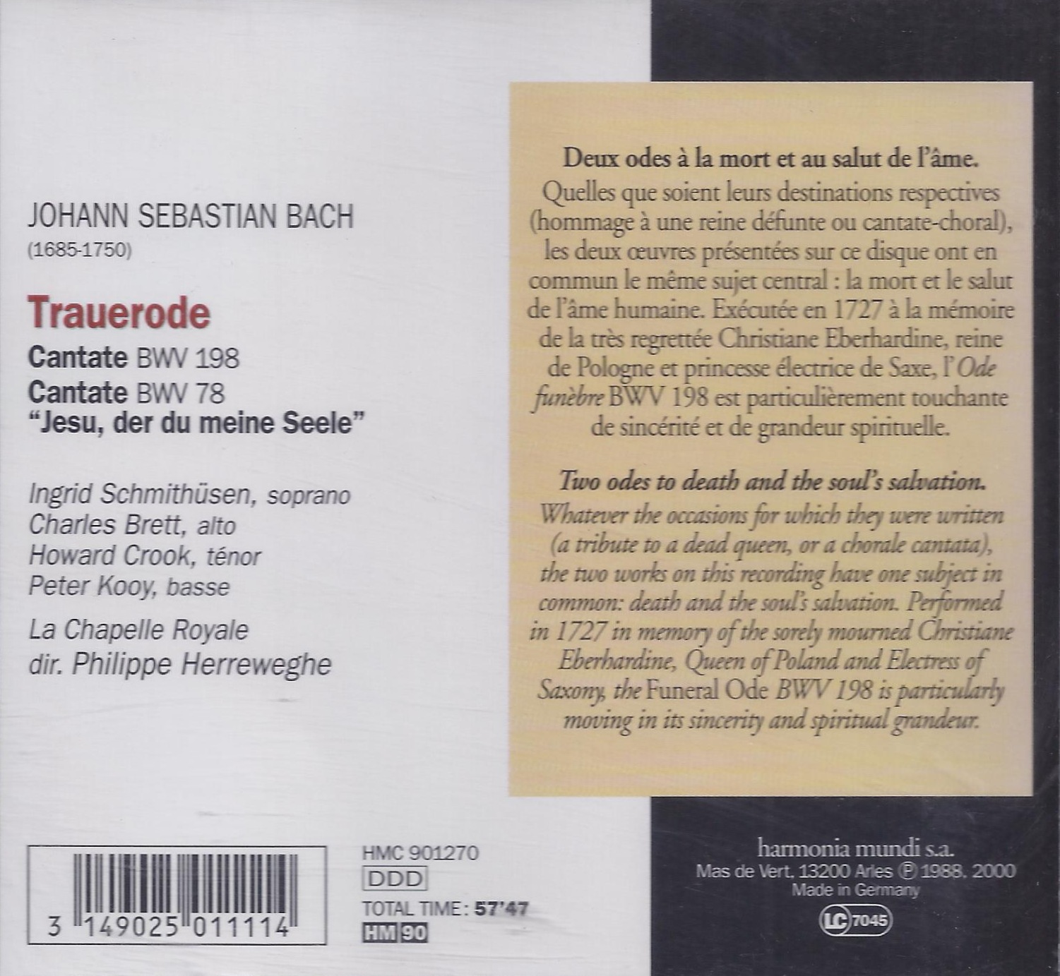 Bach: Kantaten BWV 78 & 198 - slide-1