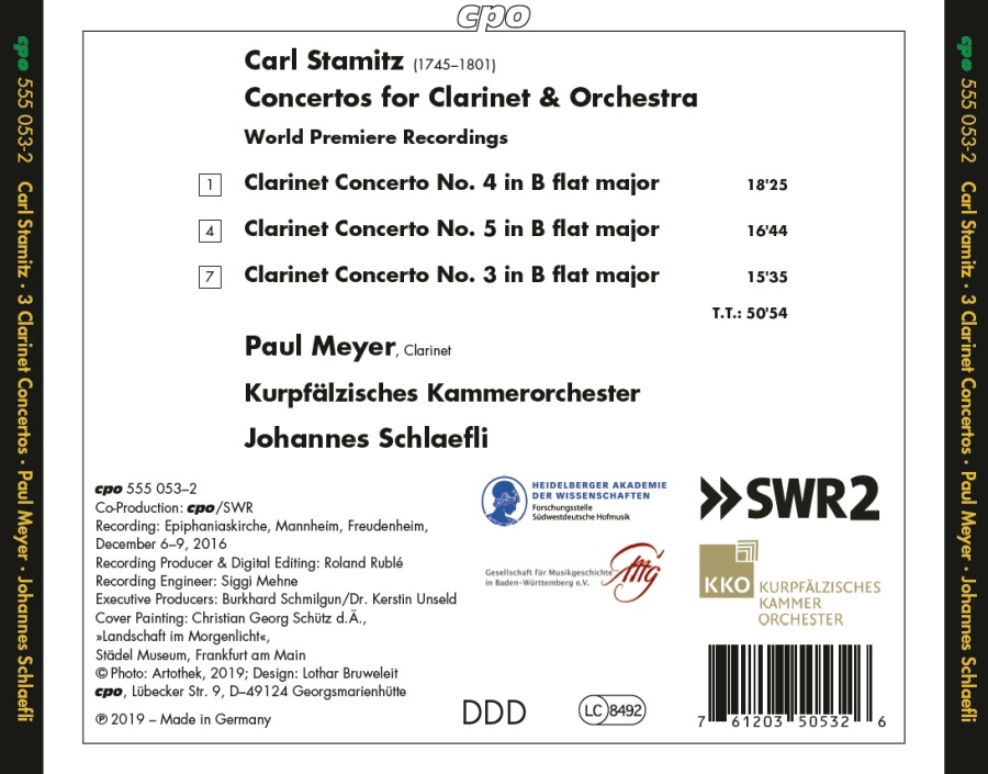 Stamitz: Clarinet Concertos 3 - 5 - slide-1