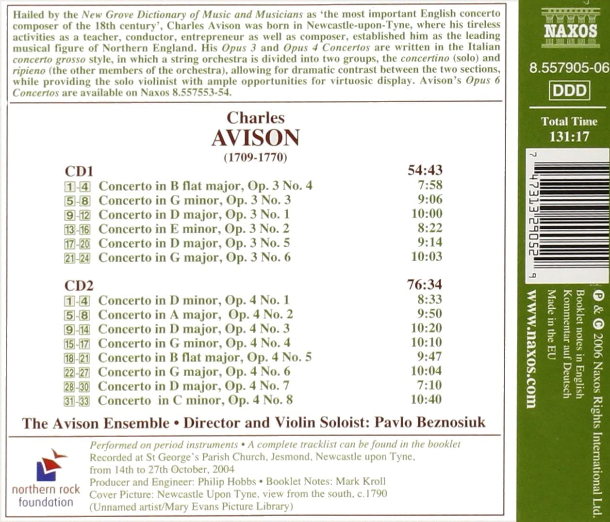AVISION: Six Concertos, Op. 3; Eight Concertos, Op. 4 - slide-1