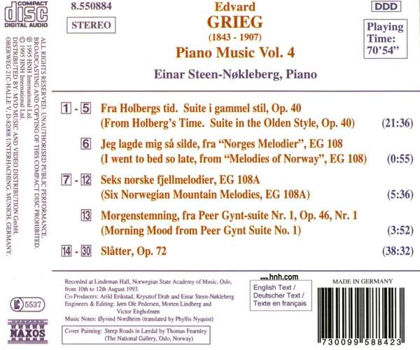 GRIEG: Piano Music Vol. 4 - slide-1