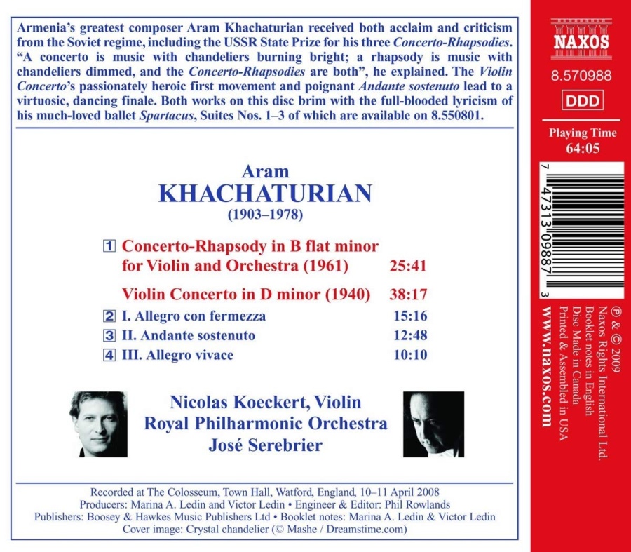 Khachaturian: Violin Concerto, Concerto-Rhapsody - slide-1