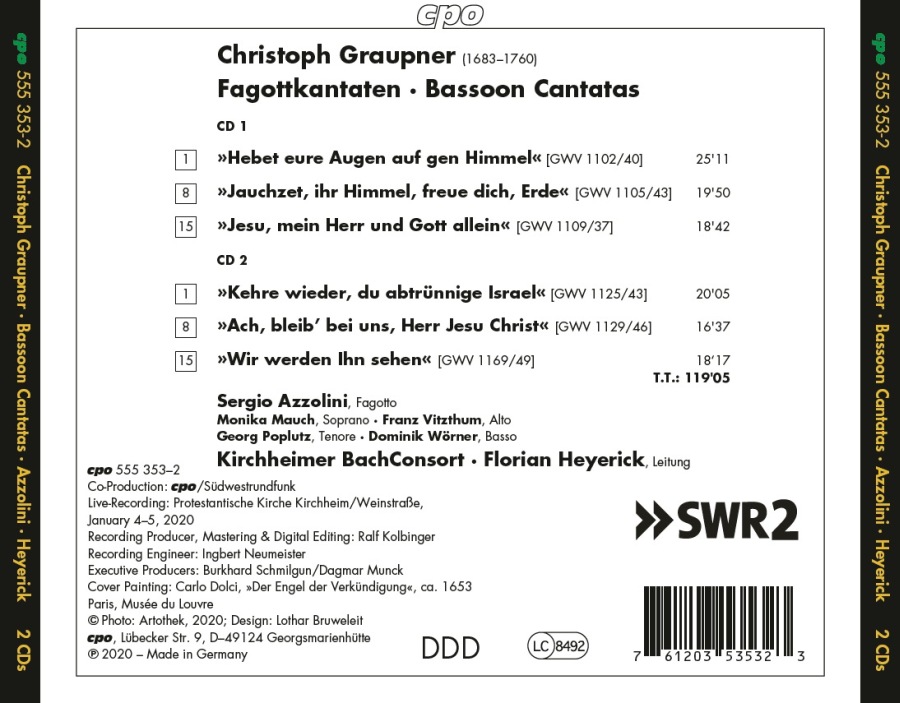 Graupner: Bassoon Cantatas - slide-1