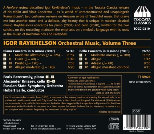 Raykhelson: Orchestral Music Vol. 3 - Piano Concerto Cello Concerto - slide-1