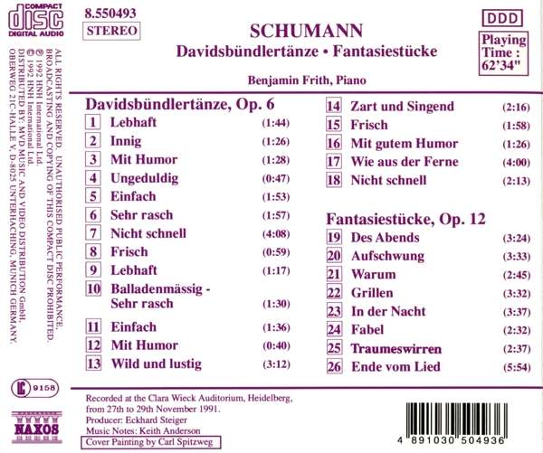 Schumann: Davidsbundlertanze, Op. 6, 8 Fantasiestücke, Op. 12 - slide-1