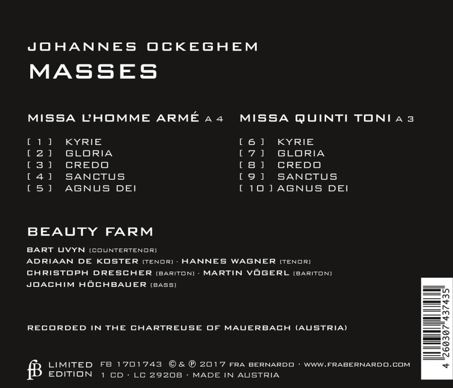 Ockeghem: Missa l’homme armé,  Missa quinti toni - slide-1