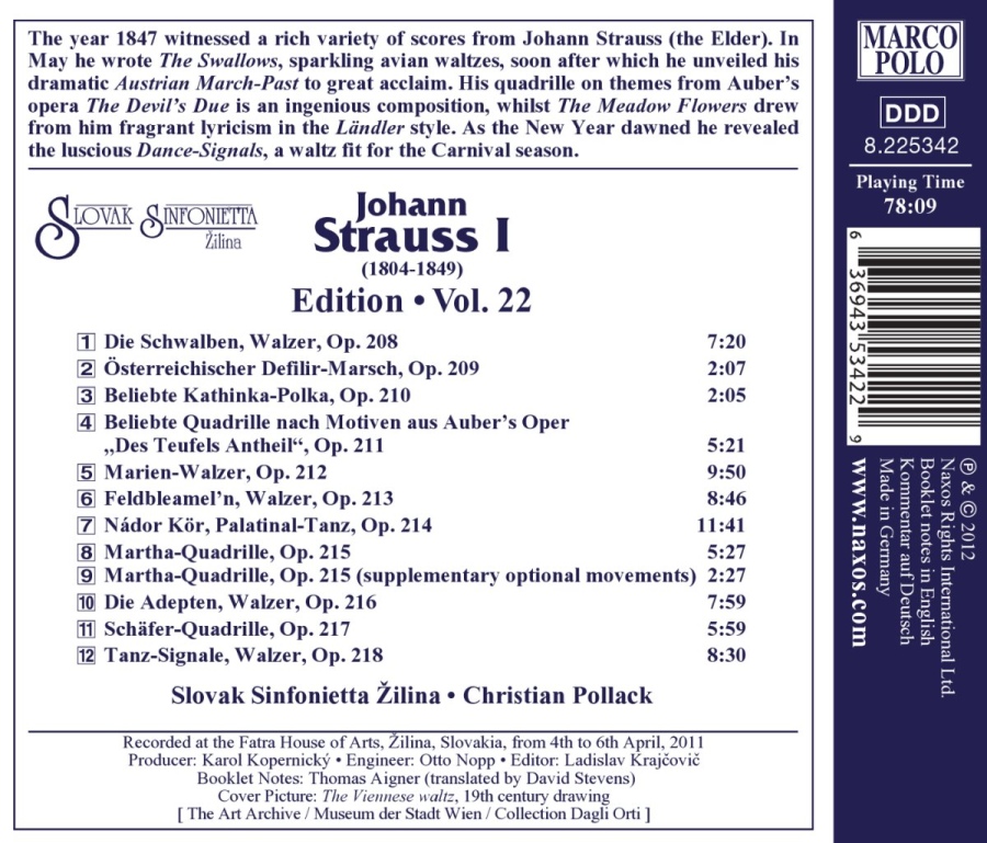 Strauss Johann Edition Vol. 22 - slide-1