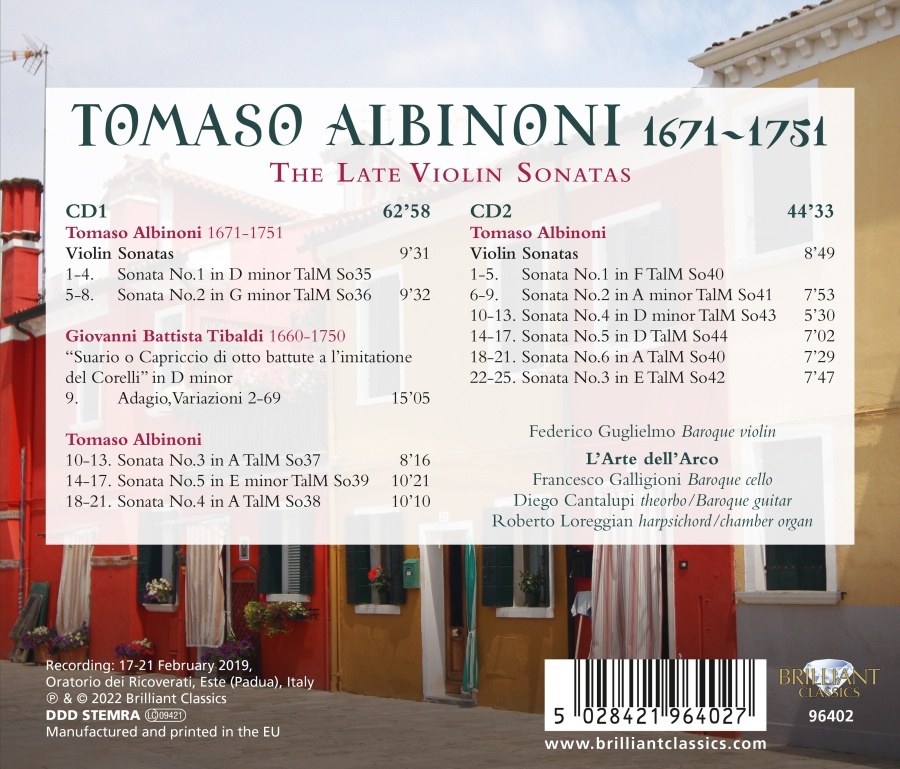 Albinoni: The Late Violin Sonatas - slide-1