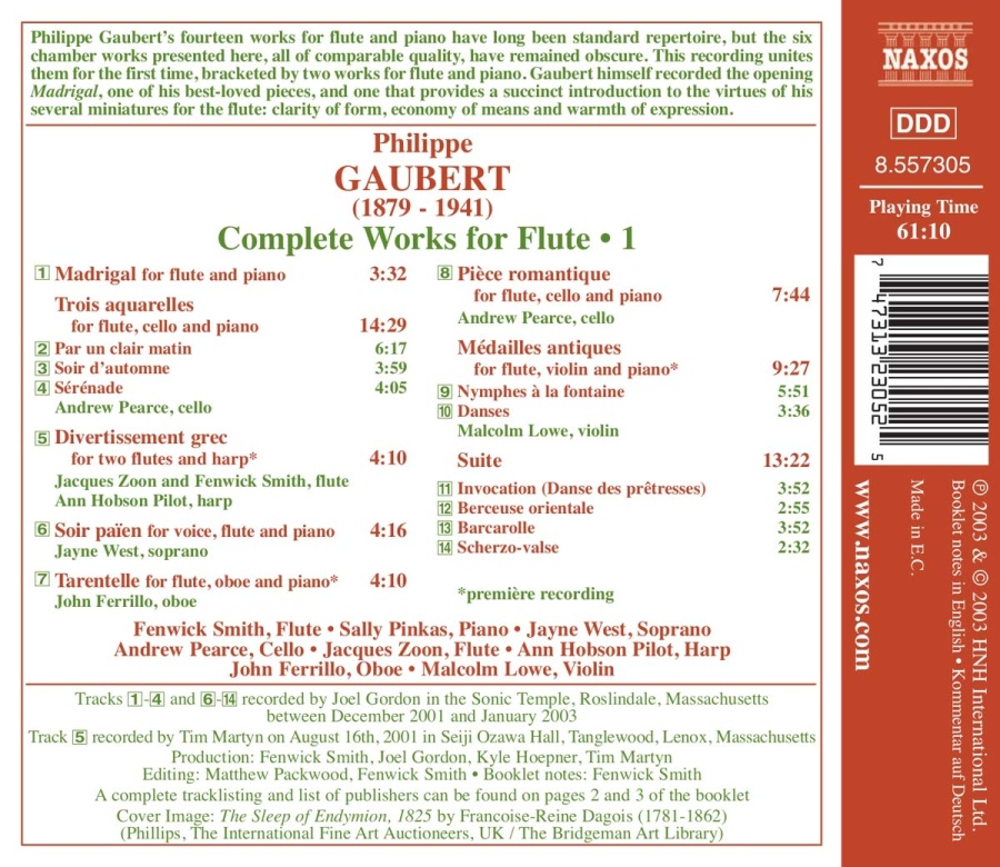 GAUBERT: Works for Flute, Vol. 1 - slide-1