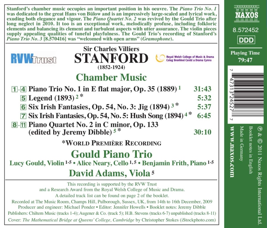 Stanford: Piano Quartet No. 2, Piano Trio No. 1, Legend, Irish Fantasies - slide-1