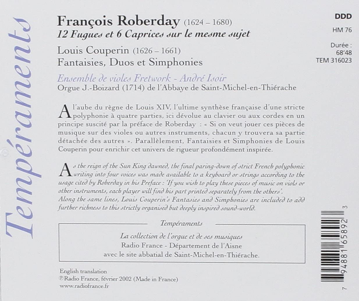 Roberday: Les Fugues Et Caprices - slide-1