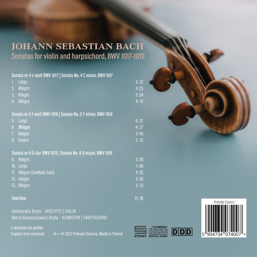 Bach: Sonatas for violin and harpsichord, BWV 1017-1019 - slide-1