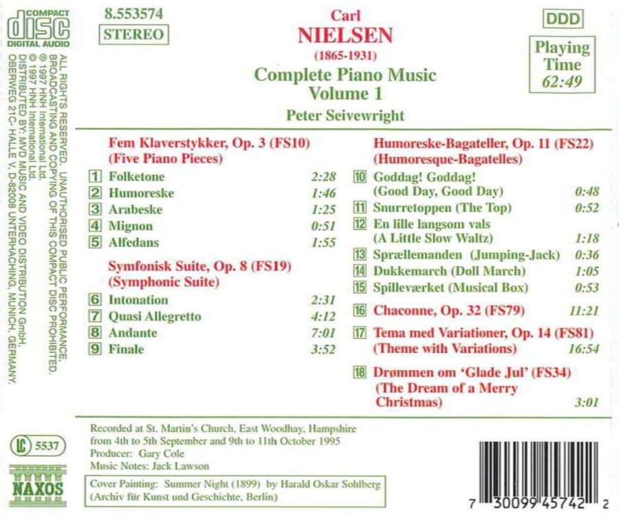 NIELSEN: Piano Music, Vol. 1 - slide-1