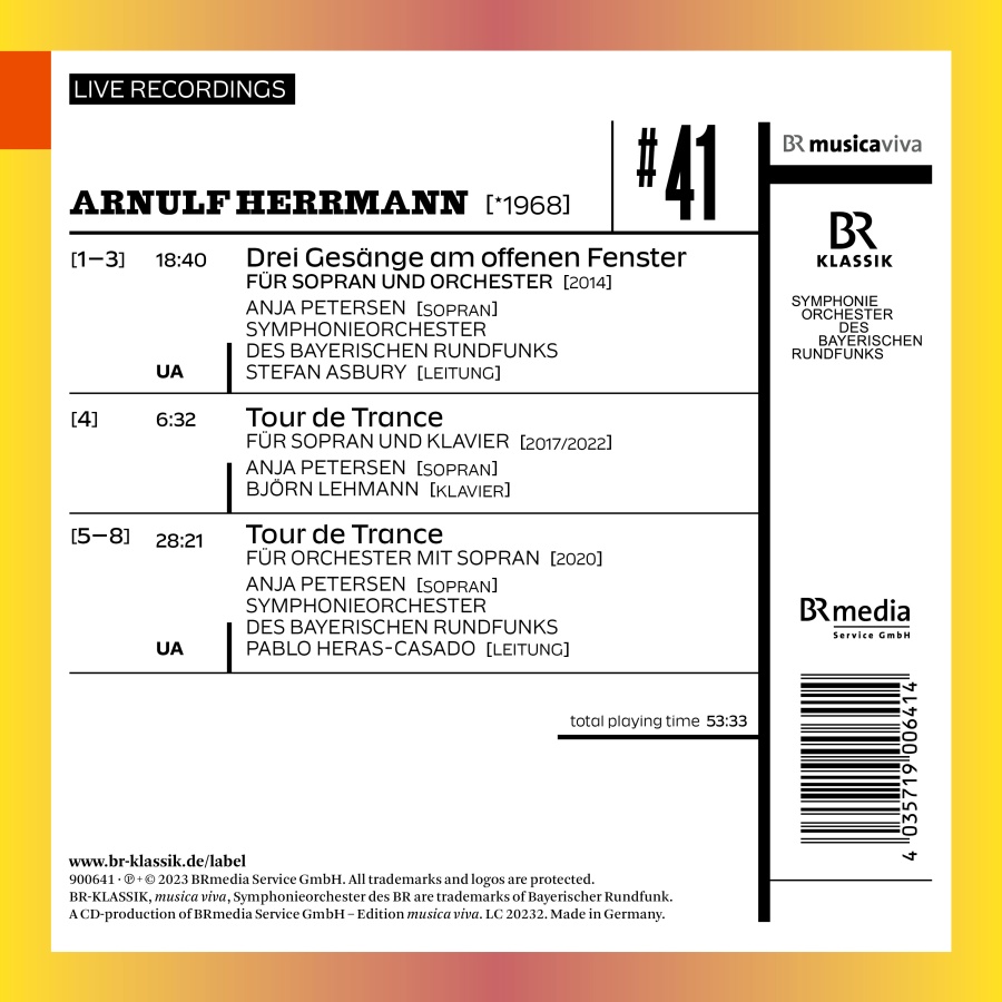 Herrmann: Three Songs at the Open Window; Tour de Trance - slide-1