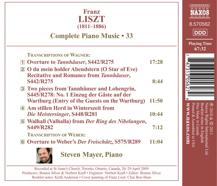 Liszt: Complete Piano Music 33 - Wagner and Weber Transcriptions - slide-1