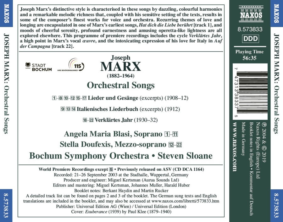 Marx: Orchestral Songs - slide-1