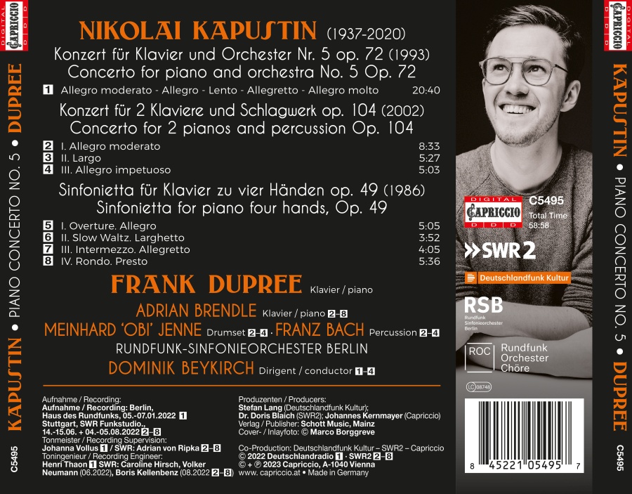 Kapustin: Piano Concerto No. 5; Concerto; Sinfonietta - slide-1
