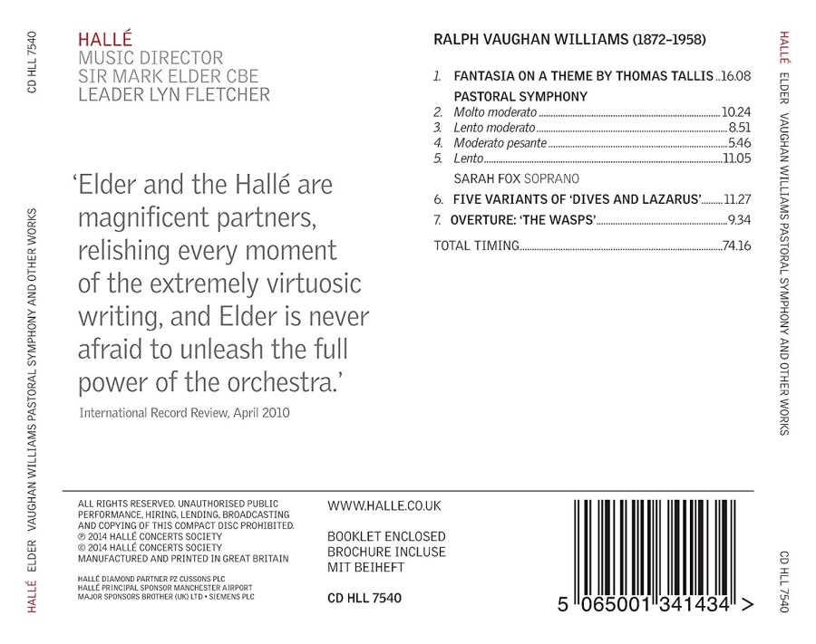 Vaughan Williams: Pastoral Symphony Fantasia on a Theme by Thomas Tallis … - slide-1