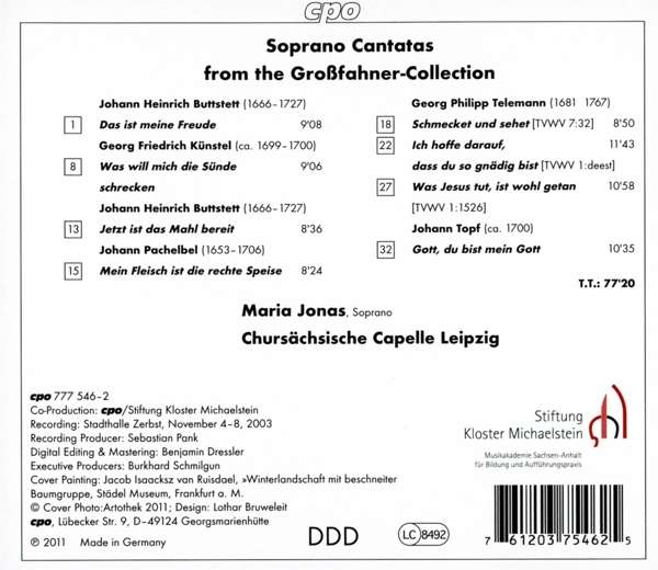 Telemann, Pachelbel, Buttstett: Das ist meine Freude, Sopran Cantatas from the Großfahner-Collection - slide-1