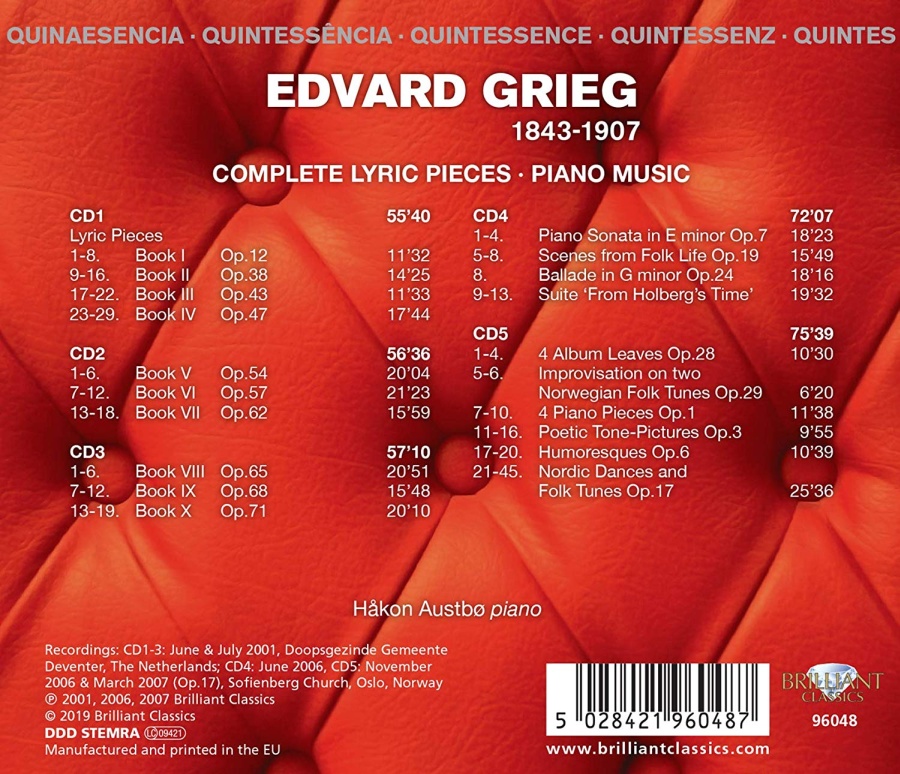 Quintessence Grieg: Complete Lyric Pieces, Piano Music - slide-1