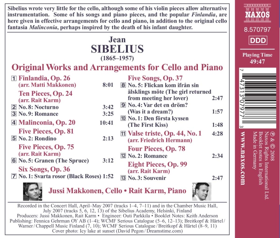 Sibelius: Original Works and Arrangements for Cello - slide-1