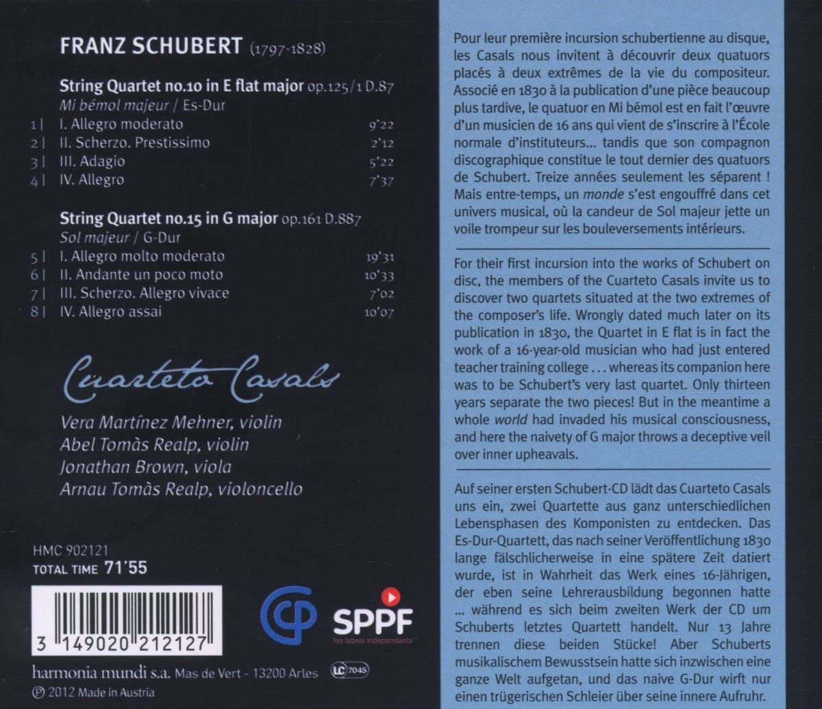 Schubert: String Quartets nos. 10 & 15 - slide-1