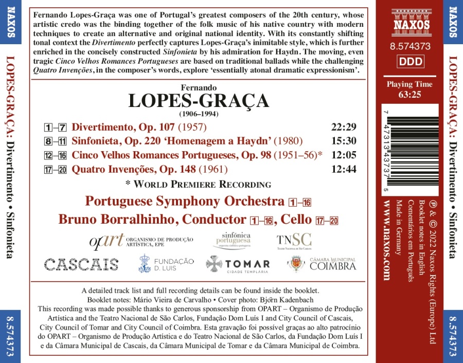 Lopes-Graça: Divertimento; Sinfonieta - slide-1