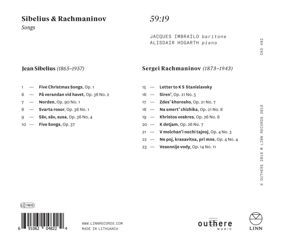 Sibelius & Rachmaninov: Songs - slide-1