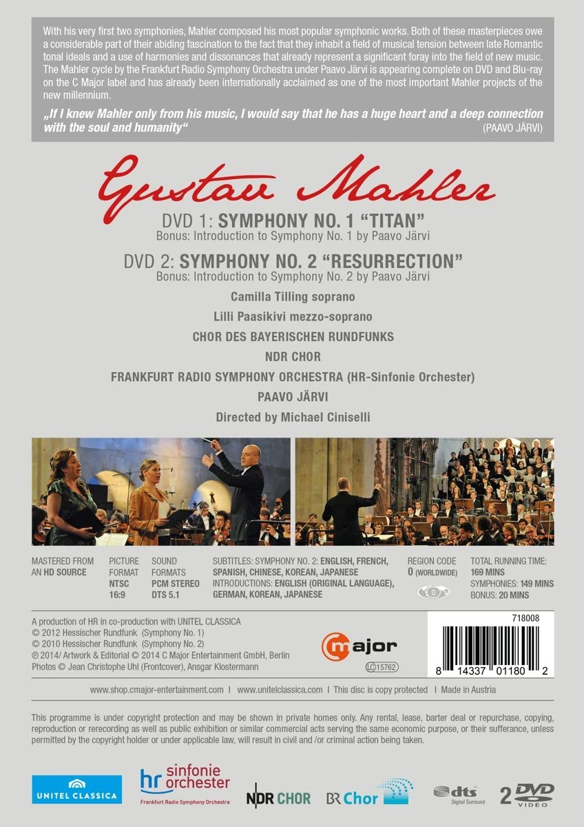 Mahler: Symphonies 1 & 2 / Paavo Jarvi - slide-1