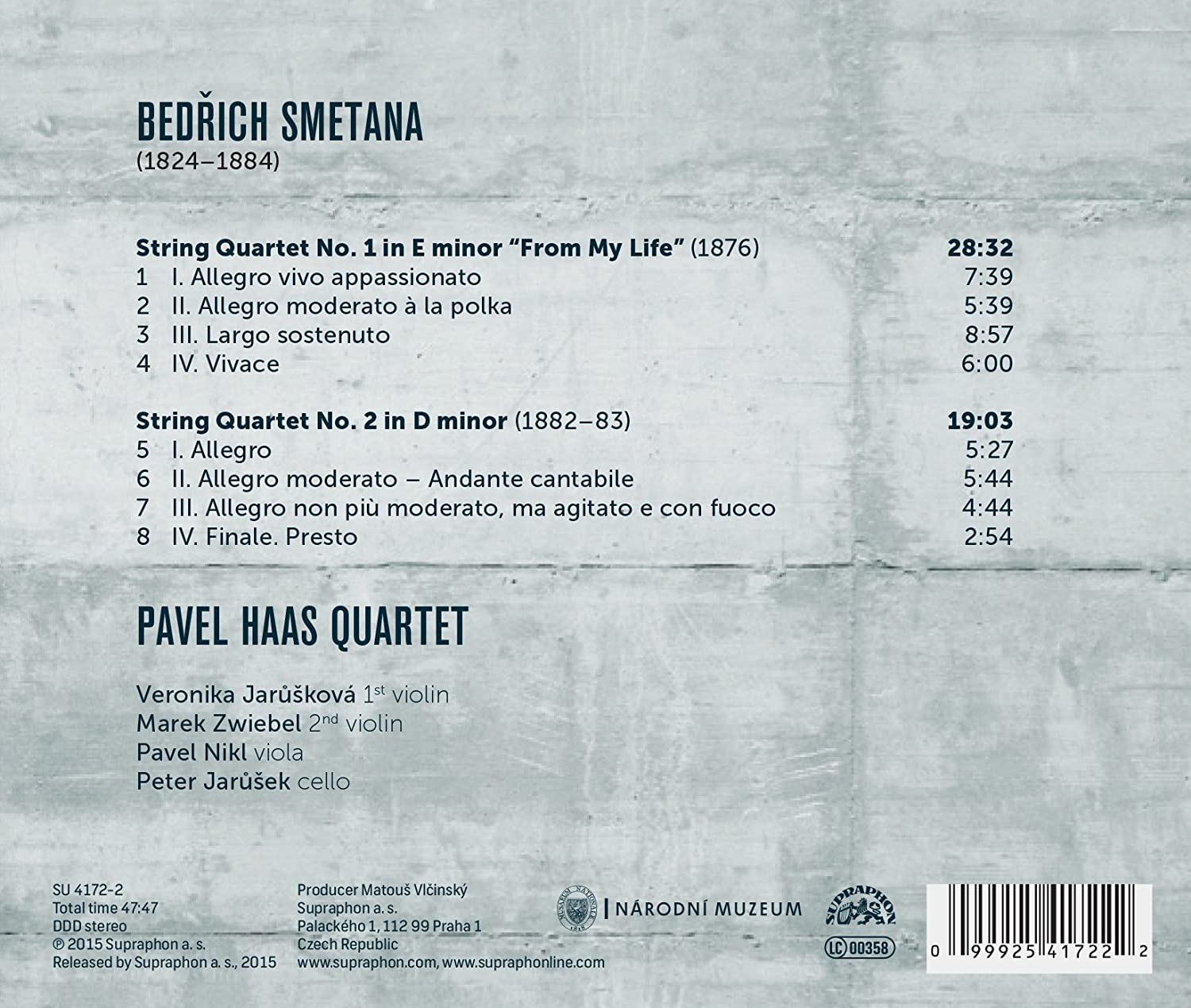 Smetana: String Quartet No. 1 and No..2 - slide-1