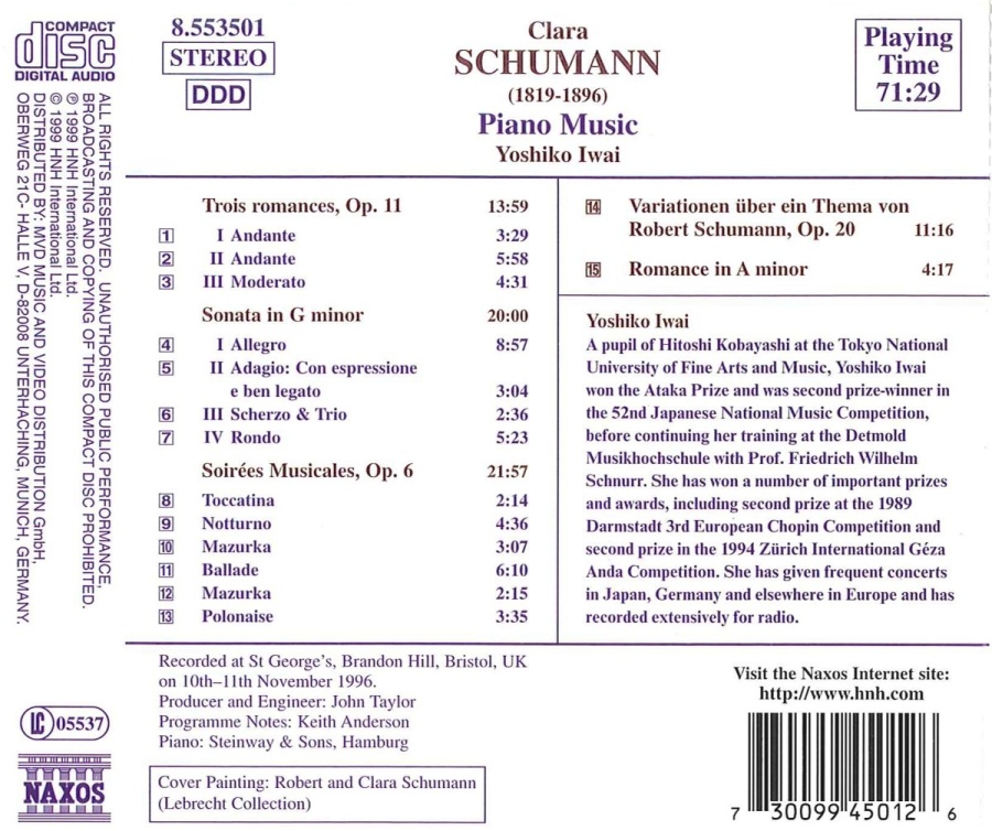 SCHUMANN Clara: Piano Music - slide-1