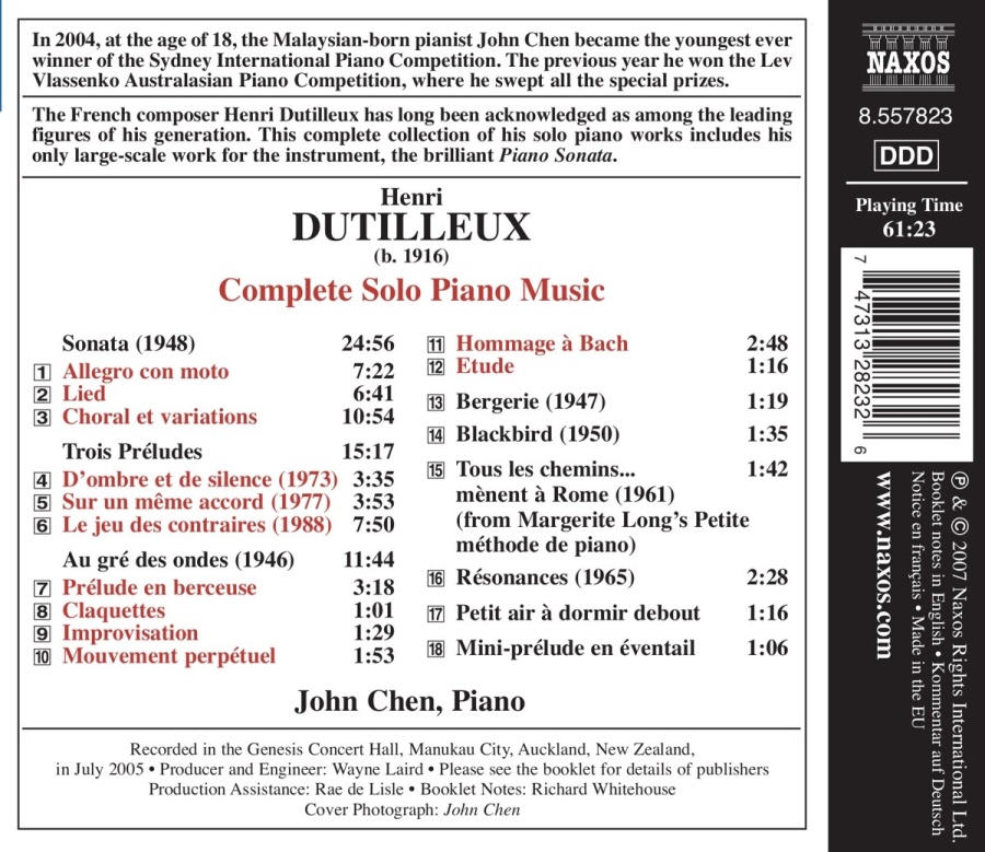 DUTILLEUX: Complete Solo Piano Music - slide-1