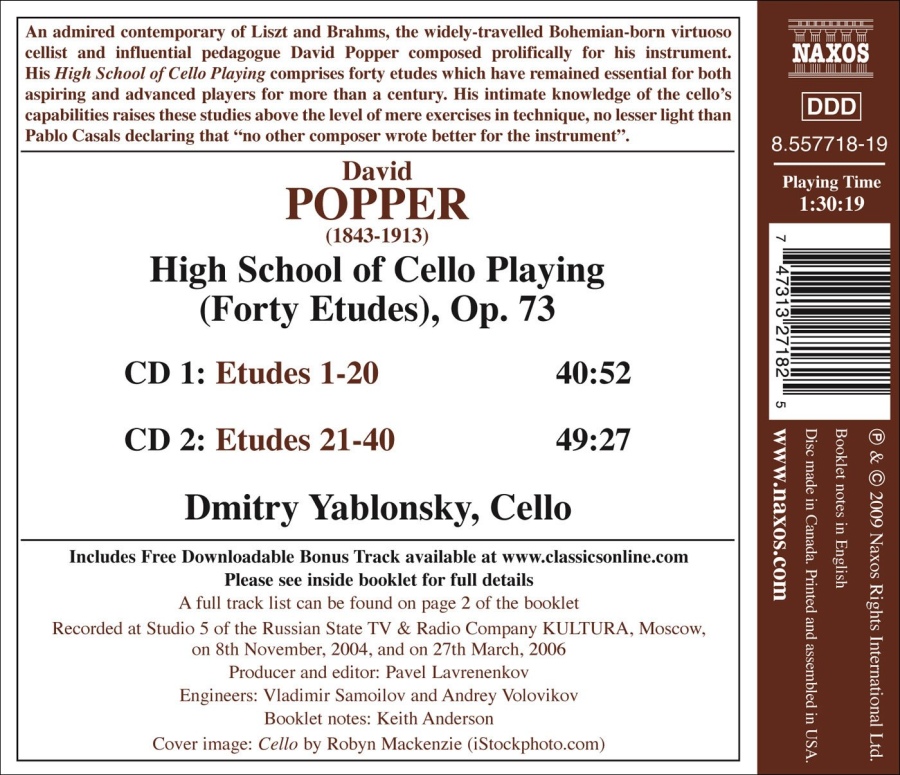 Popper: High School of Cello Playing (Forty Etudes) op. 73 - slide-1