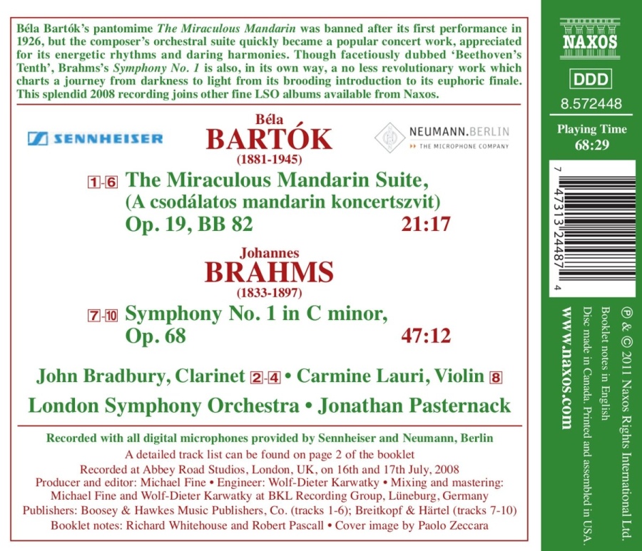 Bartok: The Miraculous Mandarin Suite, Brahms: Symphony No. 1 - slide-1