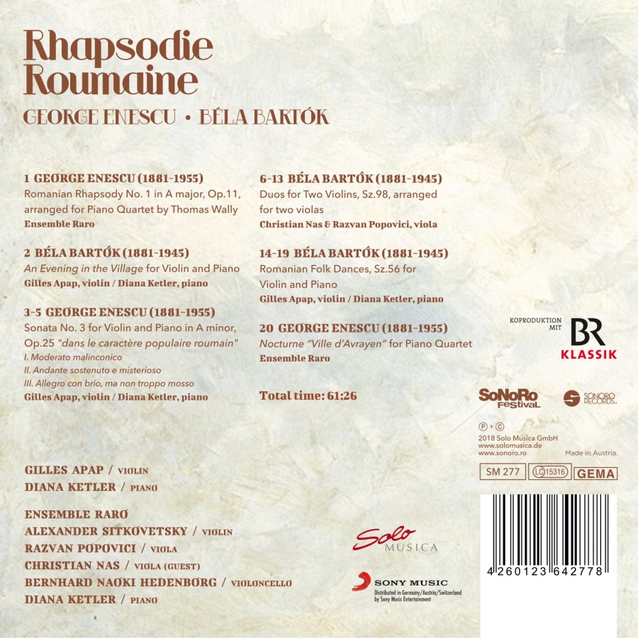 Rhapsodie Roumaine - Enescu & Bartók - slide-1