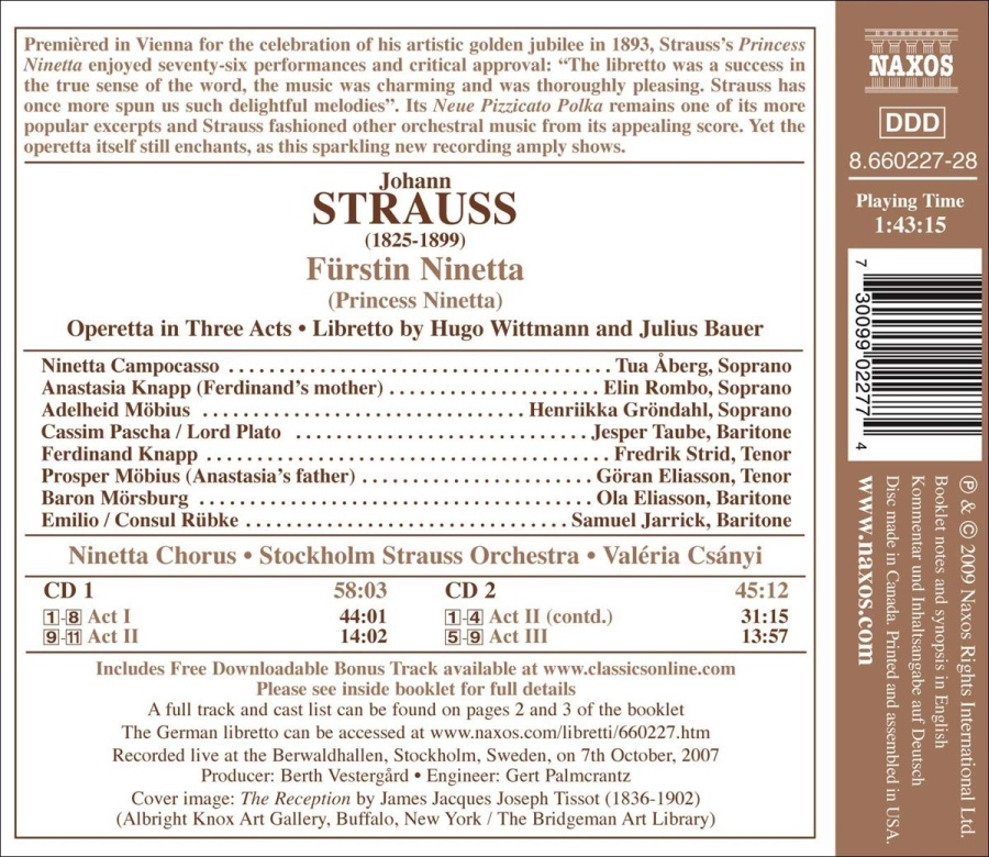 Strauss Johann: Fürstin Ninetta - slide-1