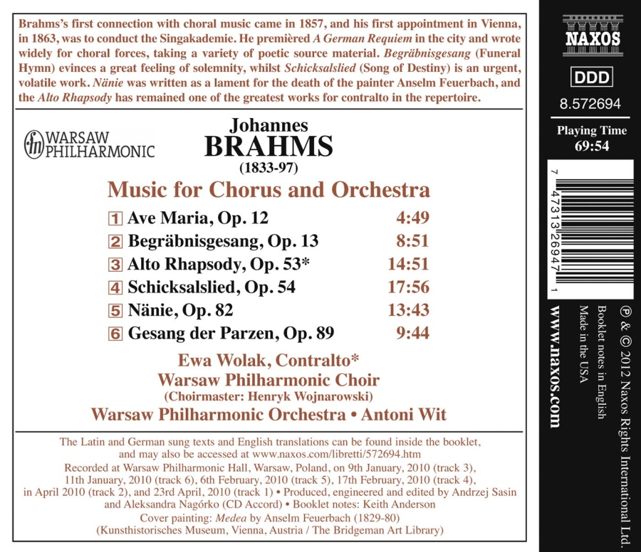 Brahms: Music for Chorus and Orchestra - slide-1