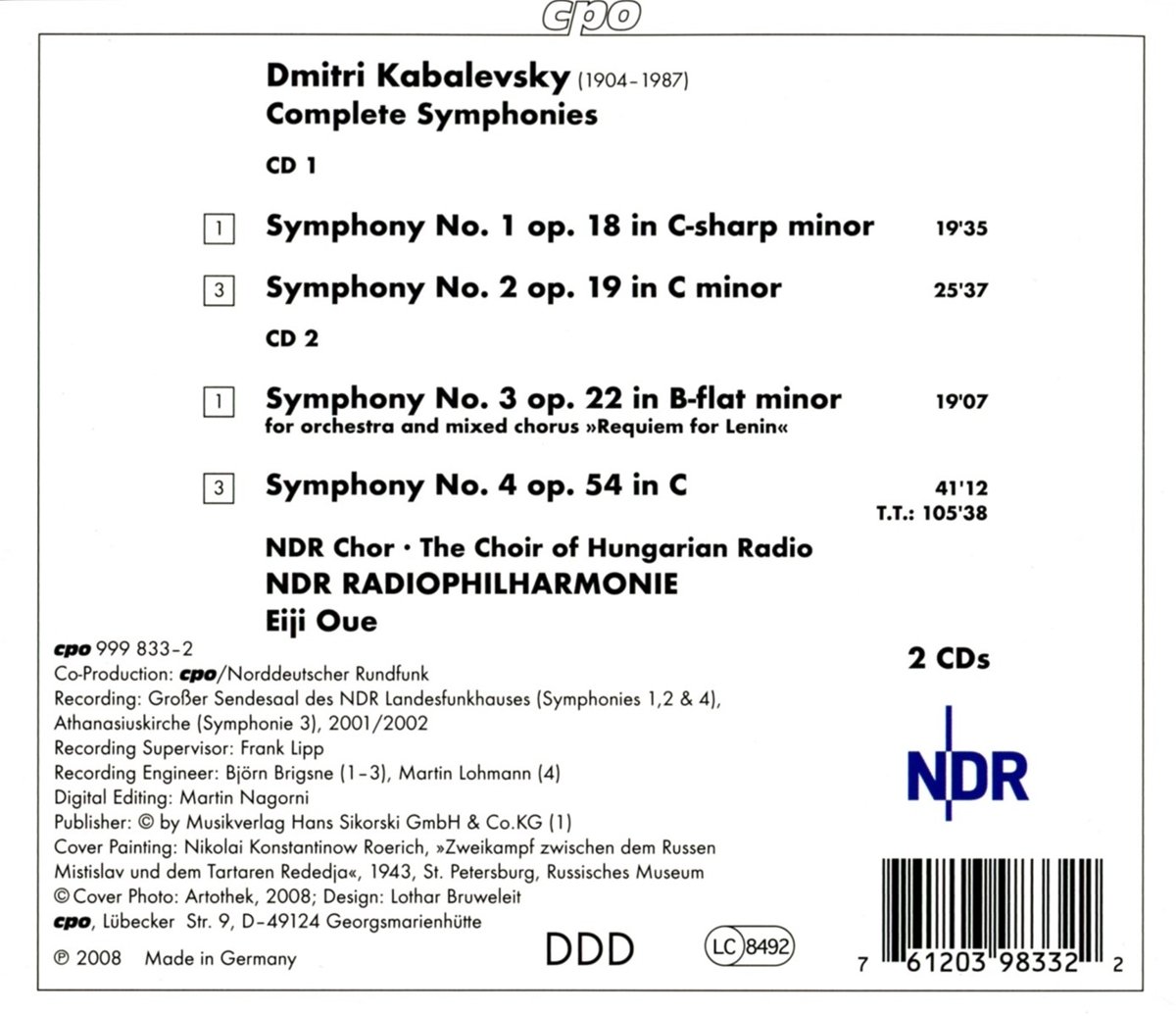 Kabalevskyi: Complete Symphonies Nos. 1 - 4 - slide-1